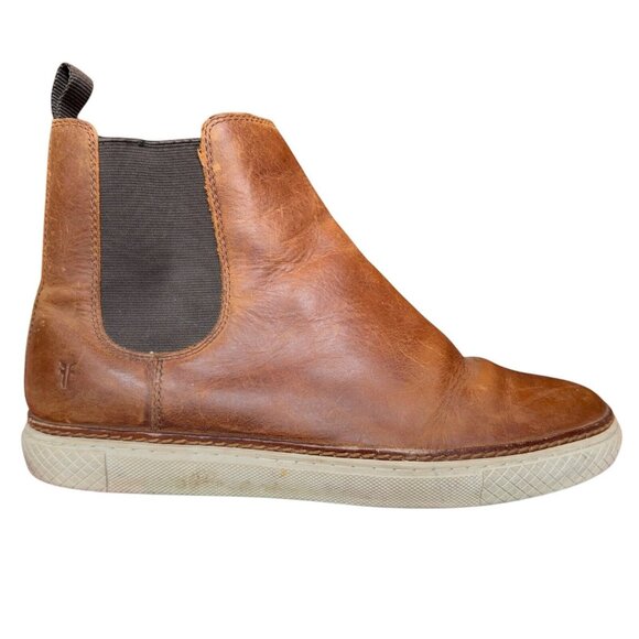 Frye Cognac Brown Leather Chelsea Round Toe Ankle Boots Mens Size 10 3481315-COG - Picture 1 of 16